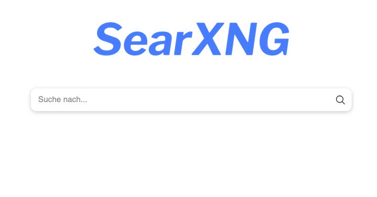 searxng läuft lokal im Docker Container